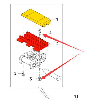  Pavement Milling Machine Track Shoe Bolt (Outer Square Nut) Part No. 18501