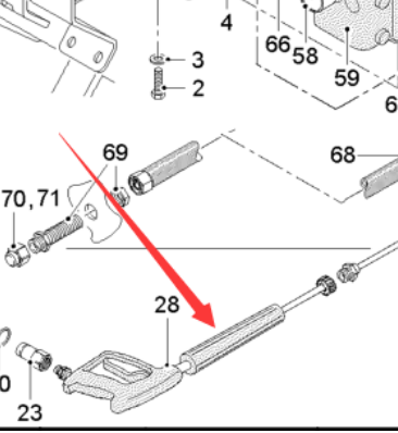  Pavement Milling Machine High Pressure Water Gun Part No. 163100