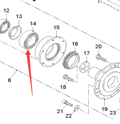  Pavement Milling Machine Milling Drum Bearing Part Number 135876
