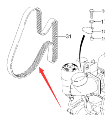  Pavement  Engine Belt Part Number 2168804