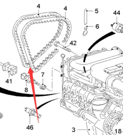  Pavement Milling Machine Engine Belt Part Number 40417