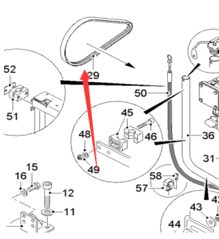  Pavement Milling Machine Engine Belt Part Number 2121298