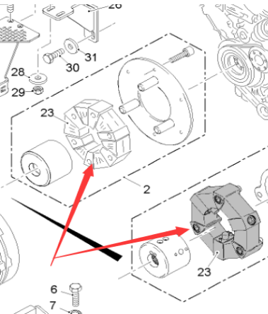  Pavement Milling Machine Elastic Connector (Engine Flywheel Coupling) Part No. 6454