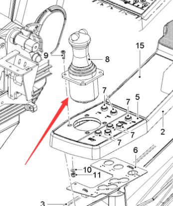  Pavement Milling Machine Control Rod 9 - 30V Part Number 2563404
