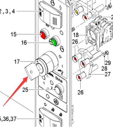  Pavement Milling Machine Ignition Switch (Keyswitch) Part Number 144264