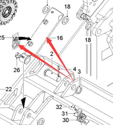  Pavement Milling Machine Milling Drum Front Door Rear Door Cylinder Part Number 2187339