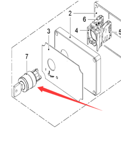  Pavement Milling Machine Ignition Switch (Keyswitch) Part No. 2257209