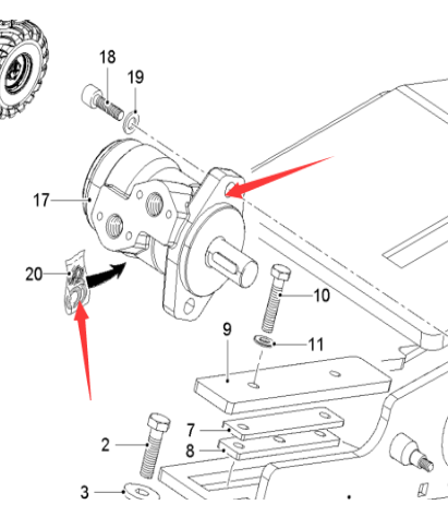  Pavement Milling Machine Milling Drum Drive Motor Part Number 2628391