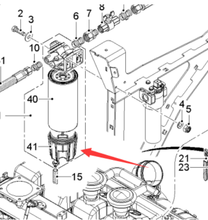  Road Milling Machine Diesel Water Filter Cup Part Number 2054709