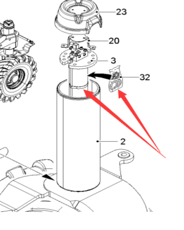 Road Milling Machine Front Leg Lifting Cylinder Repair Kit Part Number 2319342