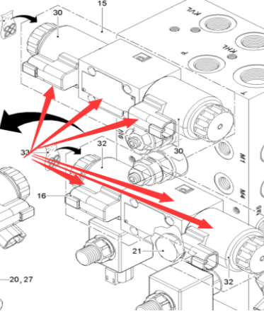  road milling machine valve group solenoid valve coil part number 2304503