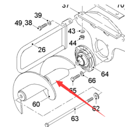  Road Milling and Planing Machine Extended Stirring Divider Part Number 77430
