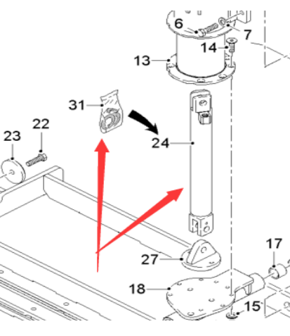 Road Milling Machine Conveyor Lift Cylinder Repair Kit Part Number 55811
