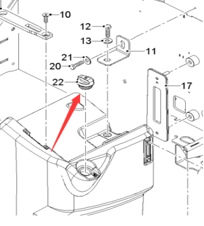  road milling machine diesel tank cover part number 2054706