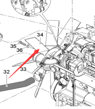  road milling machine radiator fan part number 2583667