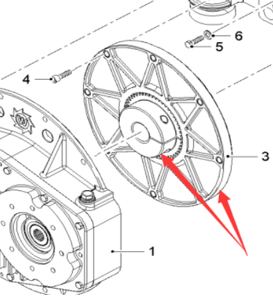  road milling machine engine flywheel connecting plate assembly part number 2137131