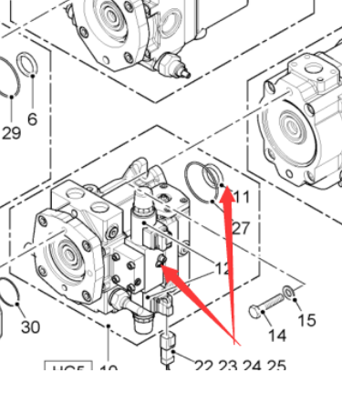  Road Milling Machine HG5 Hydraulic Pump Part Number 2139576