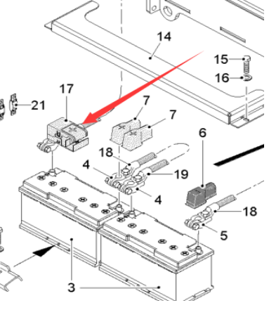  road milling machine power fuse holder part number 2110340