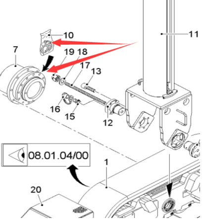  road milling machine rear walking motor reducer part number 2123468