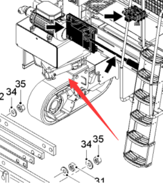  road milling machine rear steering cylinder part number 2076528