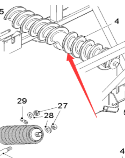  Road Milling Machine Belt Cleaning Roller Part Number 21269