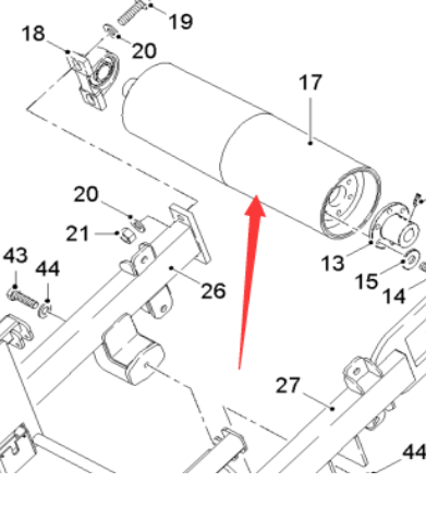  road milling machine conveyor belt drive roller part number 43985
