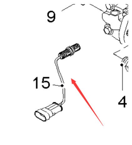  Road Milling Machine Rear Wheel Travel Speed Sensor Part Number 2088255
