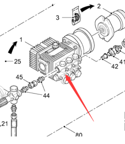  road milling machine high-pressure cleaning water pump part number 193127