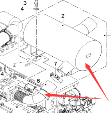  road milling machine silencer part number 2146518
