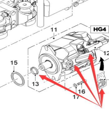  Road Milling Machine HG4 Hydraulic Pump Part Number 2147176