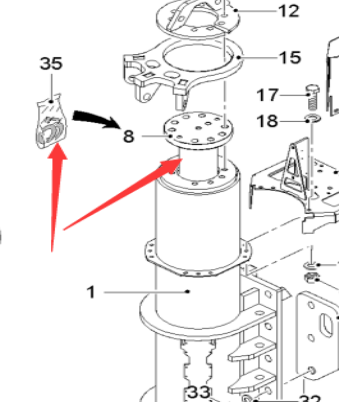  Road Milling Machine Leg Cylinder Repair Kit Part Number 2171220