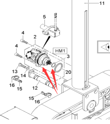  Road Milling Machine New Type Walking Motor Part Number 2215352