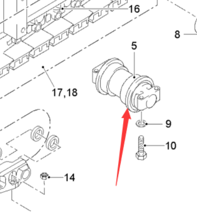  road milling machine support wheel part number 120585