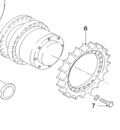  Road Milling Machine Travel Drive Gear Part Number 120586
