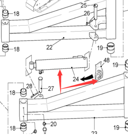  road milling machine feeder swing cylinder part number 2171946