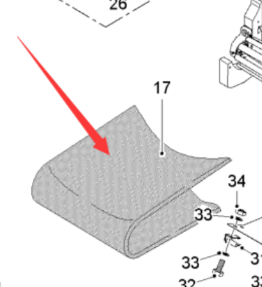  Road Milling Machine Folding Conveyor Belt Part Number 129756