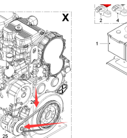  road milling machine WR250 regeneration machine generator belt part number 2335362