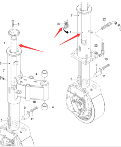  road milling machine milling depth cylinder part number 2241898