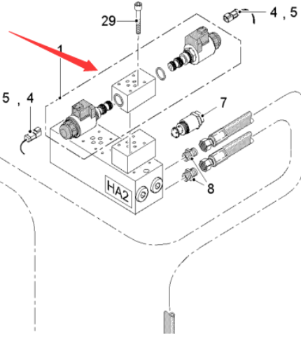  road milling machine solenoid valve assembly part number 2124018