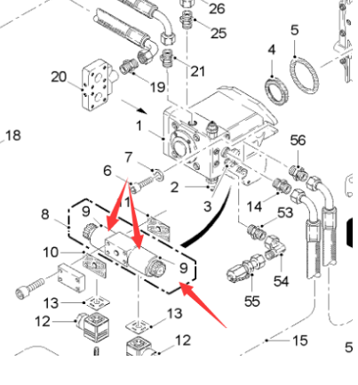  road milling machine walking pump solenoid valve part number 138920