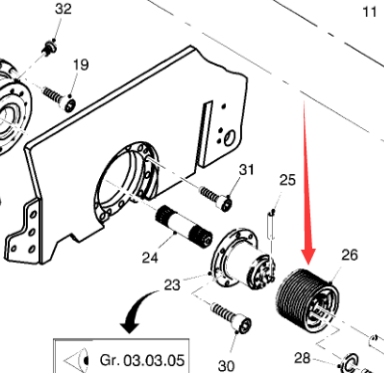  road milling machine milling drum pulley part number 148639