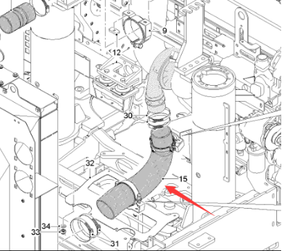  road milling machine air intake hose part number 2469519