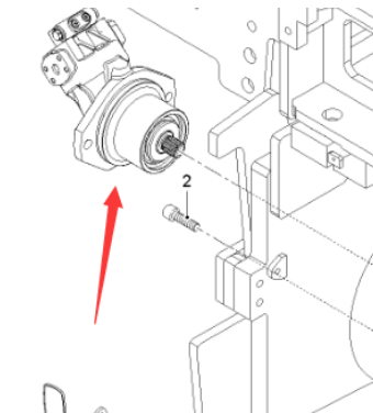  road milling machine milling drum motor part number 2319937