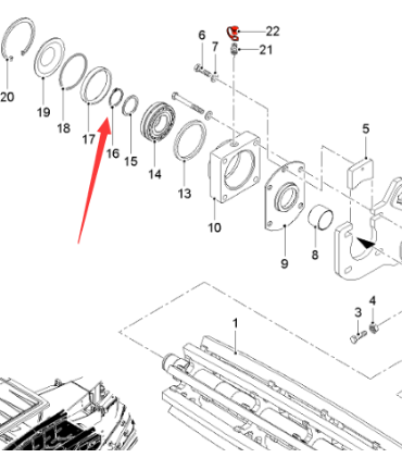  Road Milling Machine Steel Spring Ring Part Number 10334
