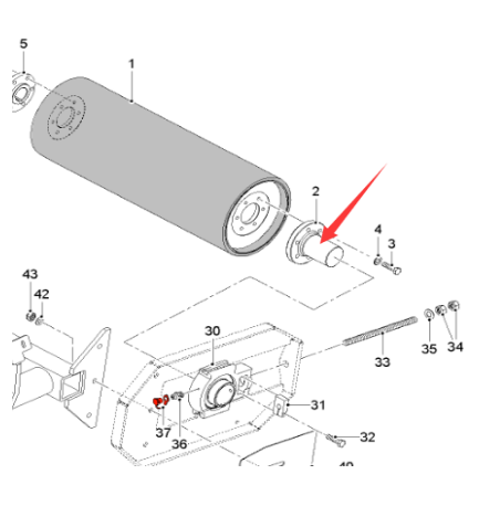  road milling machine assembly pin part number 2504456