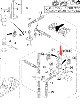  Road Milling Machine Tailgate Float Valve Part Number 16920