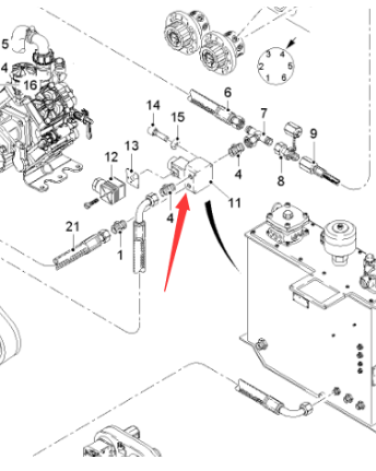  Road Milling Machine Sprinkler Flow Control Valve Part Number 2317881
