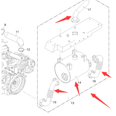  Road Milling Machine Silencer Assembly Part Number 162555
