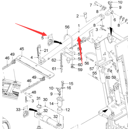  road milling machine conveyor belt lifting cylinder part number 172084