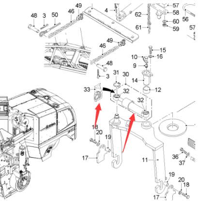  road milling machine conveyor belt swing cylinder part number 172085